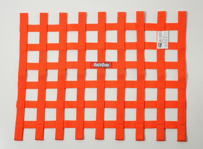 Racequip RaceQuip Orange 18in H x 24W SFI Ribbon Window Net - Safety