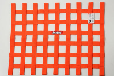 Racequip RaceQuip Orange 18in H x 24W SFI Ribbon Window Net - Safety