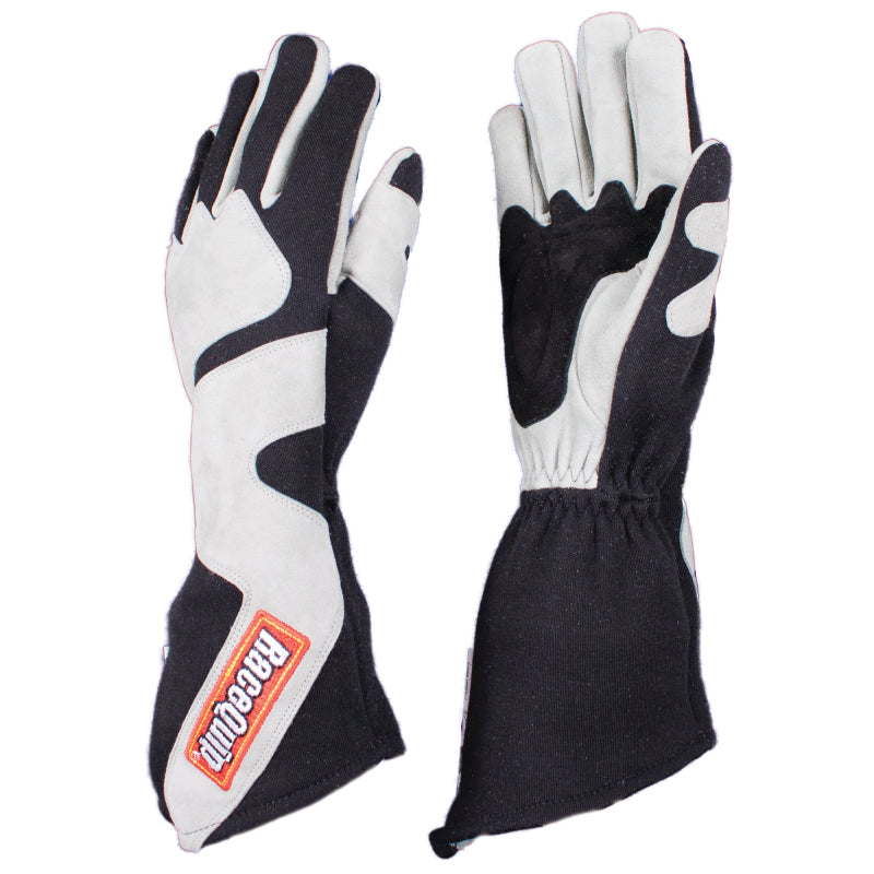 Racequip RaceQuip SFI-5 Gray/Black Large Long Angle Cut Glove - Safety