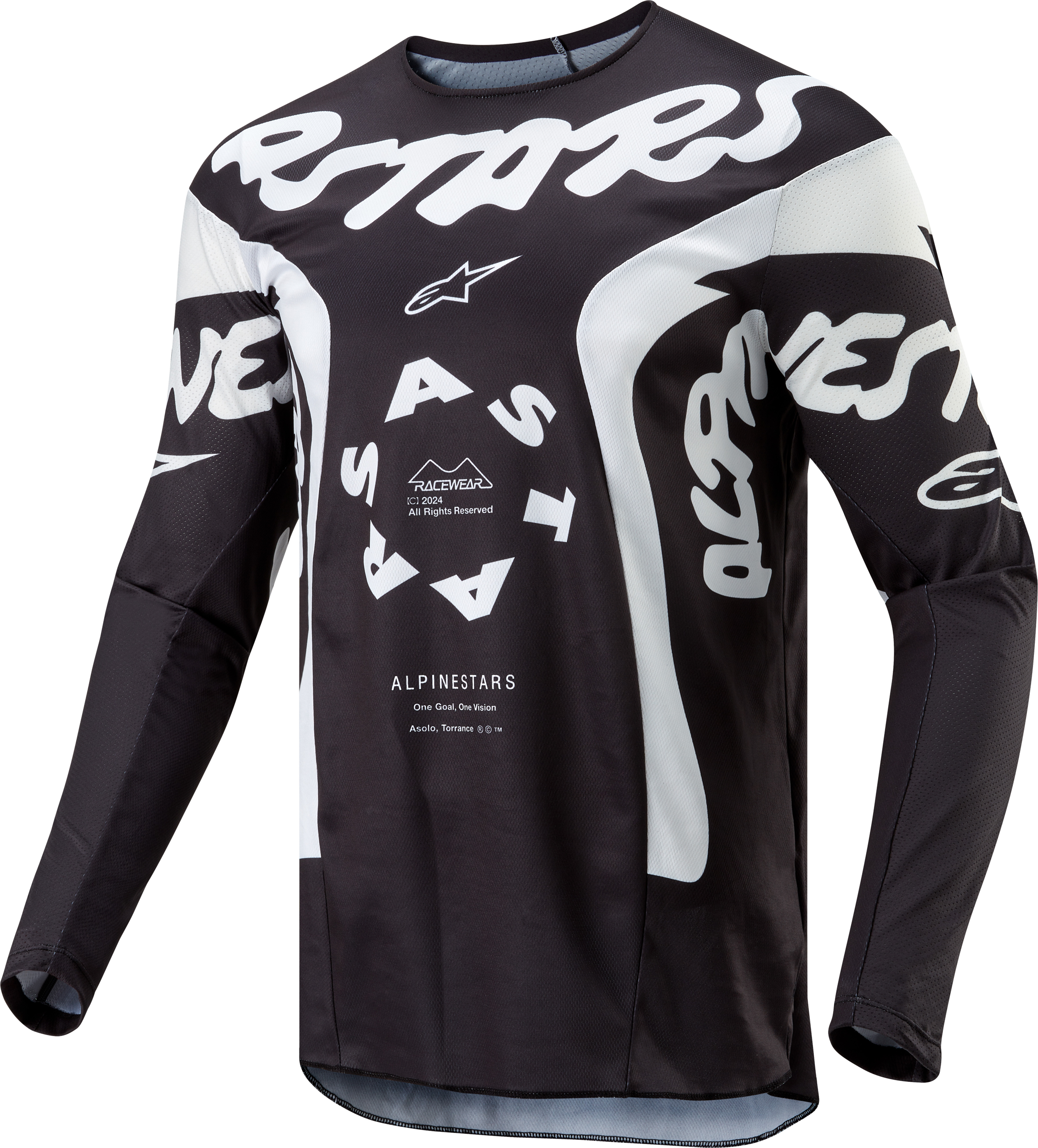 Alpinestars Racer Hana Jersey White/multicolor Xl - Black/White / 2X-Large - Apparel Collection