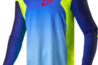 Alpinestars Racer Hoen Jersey Light Grey/hot Orange/black Xl - Fluorescent Yellow/Blue/Night Navy / Large - Apparel