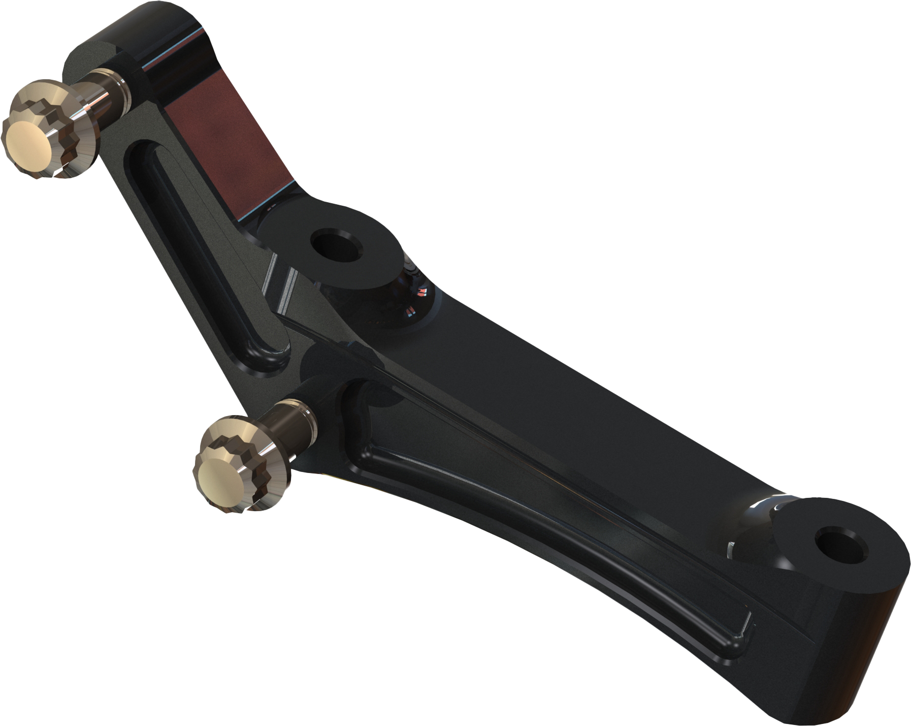 HAWG HALTERS INC Radial Mount Adapt Bracket Univ Rh/Lh Black - Brakes