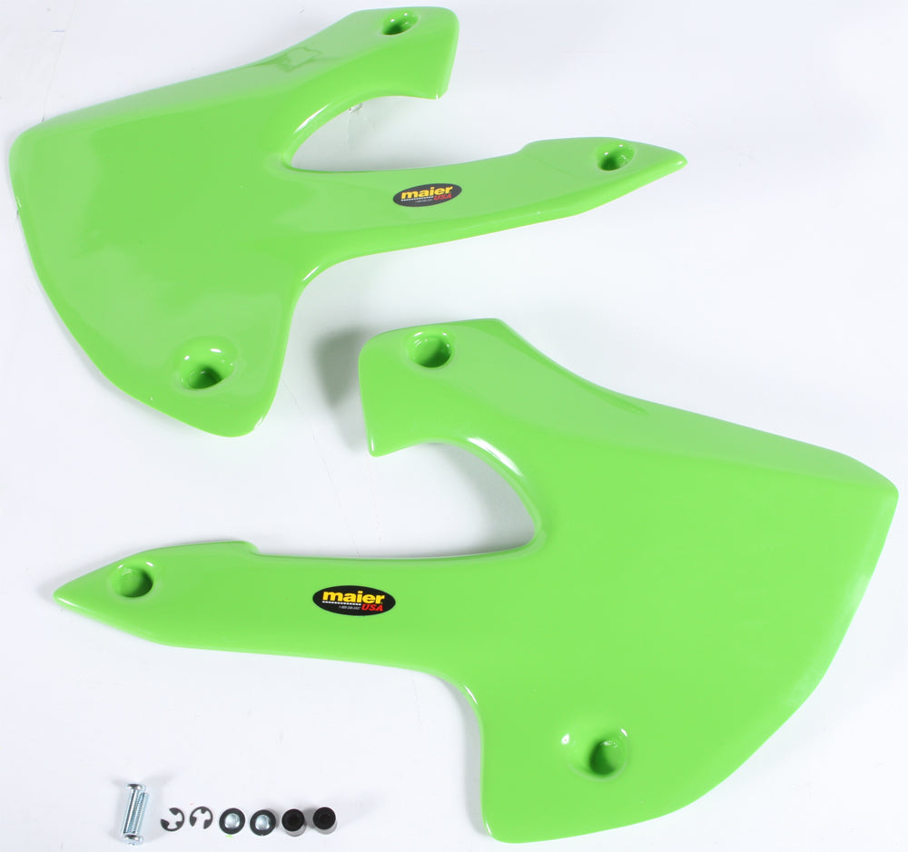 Maier Radiator Scoops White - Green - Offroad Collection