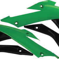 Acerbis Radiator Shrouds Kaw Green - Green/Black - Offroad Collection