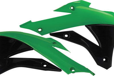 Acerbis Radiator Shrouds Kaw Green - Green/Black - Offroad Collection