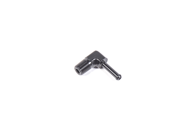 Radium Engineering 1/8in NPT Male to 3/16in Barb 90 Degree Fitting - Fabrication