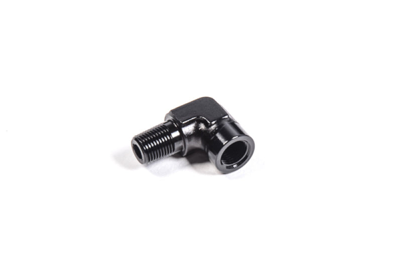 Radium Engineering 1/8in NPT Male to Female 90 Degree Fitting - Fabrication