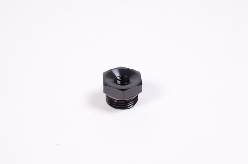 Radium Engineering 8AN ORB to 1/8NPT Female Adapter Fitting - Blk Anodized - Fabrication
