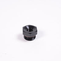 Radium Engineering 8AN ORB to 1/8NPT Female Adapter Fitting - Blk Anodized - Fabrication