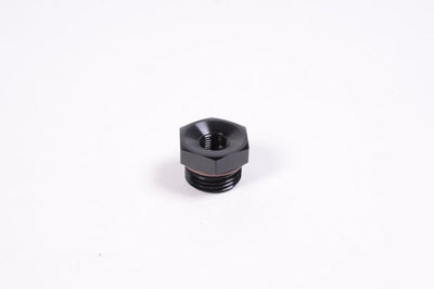 Radium Engineering 8AN ORB to 1/8NPT Female Adapter Fitting - Blk Anodized - Fabrication