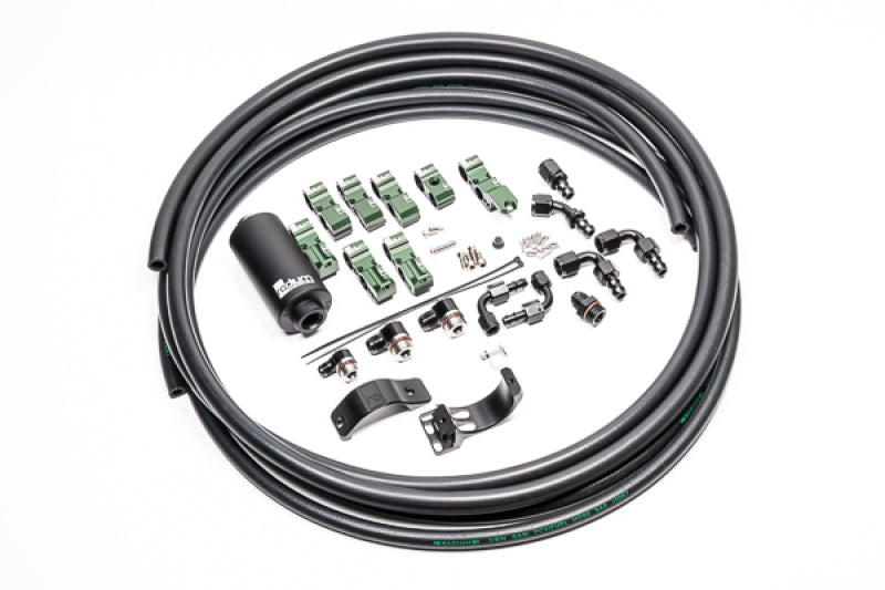 Radium Engineering Late Nissan Fuel Hanger Plumbing Kit Microglass Filter - Delivery