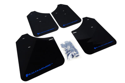 Rally Armor 02-07 Subaru WRX/STI/RS/2.5i (Wagons Req. Mod.) Black UR Mud Flap w/ Blue Logo - Body & Protection