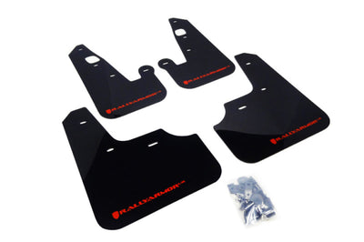 Rally Armor 07-17 Mitsubishi Lancer Black UR Mud Flap w/ Red Logo - Body & Protection