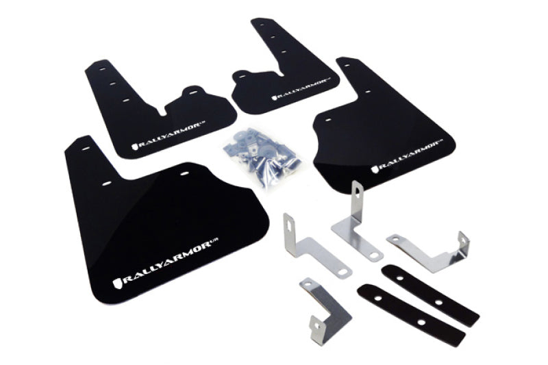 Rally Armor 12-16 Subaru Impreza Black UR Mud Flap w/ White Logo - Body & Protection