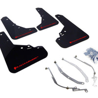 Rally Armor 12-18 Fiat 500 (Pop/Sport/Lounge/Abarth) Black UR Mud Flap w/ Red Logo - Body & Protection