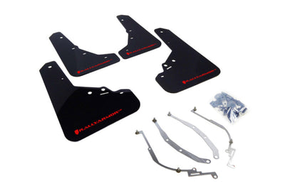 Rally Armor 12-18 Fiat 500 (Pop/Sport/Lounge/Abarth) Black UR Mud Flap w/ Red Logo - Body & Protection