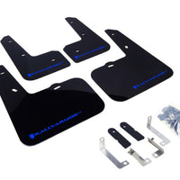 Rally Armor 12-18 Hyundai Veloster Black UR Mud Flap w/ Blue Logo - Body & Protection