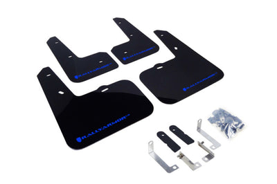 Rally Armor 12-18 Hyundai Veloster Black UR Mud Flap w/ Blue Logo - Body & Protection