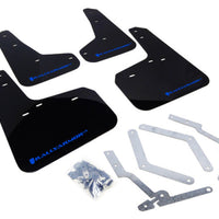 Rally Armor 12-19 Ford Focus ST / 16-19 RS Black Mud Flap w/ Blue Logo - Body & Protection