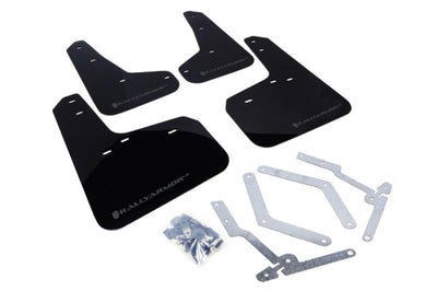 Rally Armor 12-19 Ford Focus ST / 16-19 RS Black Mud Flap w/ Grey Logo - Body & Protection
