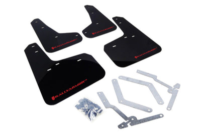 Rally Armor 12-19 Ford Focus ST / 16-19 RS Black Mud Flap w/ Red Logo - Body & Protection