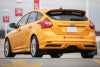 Rally Armor 12-19 Ford Focus ST / 16-19 RS Black UR Mud Flap w/ Tangerine Scream Logo - Body & Protection