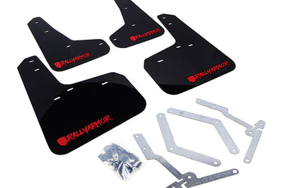 Rally Armor 12-19 Ford Focus ST / 16-19 RS Black UR Mud Flap w/ Red Altered Font Logo - Body & Protection