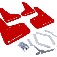 Rally Armor 12-19 Ford Focus ST / 16-19 RS Red Mud Flap w/ White Logo - Body & Protection
