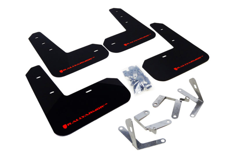 Rally Armor 13-17 Subaru BRZ / Scion FR-S Black UR Mud Flap w/ Red Logo - Body & Protection