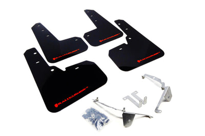 Rally Armor 13-17 Subaru Crosstrek XV Black UR Mud Flap w/ Red Logo - Body & Protection