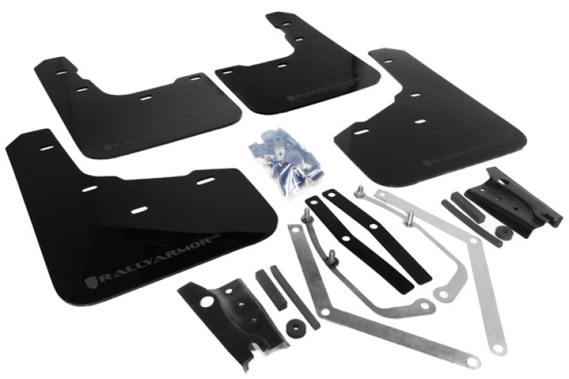 Rally Armor 13-19 USDM Ford Fiesta ST Black UR Mud Flap w/ Grey Logo - Body & Protection