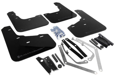 Rally Armor 13-19 USDM Ford Fiesta ST Black UR Mud Flap w/ Grey Logo - Body & Protection