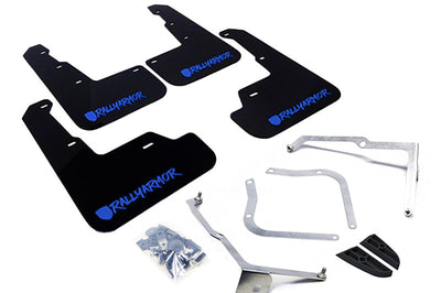 Rally Armor 15-21 Subaru WRX & STI Black Mud Flap Blue Altered Font Logo - Body Protection