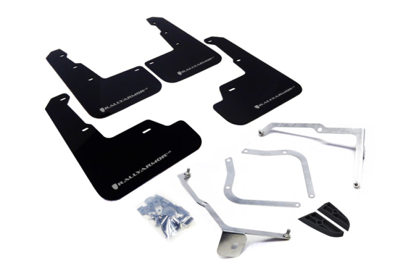 Rally Armor 15-21 Subaru WRX/STI (Sedan ONLY) Black UR Mud Flap w/ Silver Logo - Body & Protection
