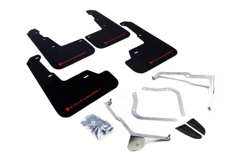 Rally Armor 15-21 Subaru WRX/STI (Sedan ONLY) Black UR Mud Flap w/ Red Logo - Body & Protection