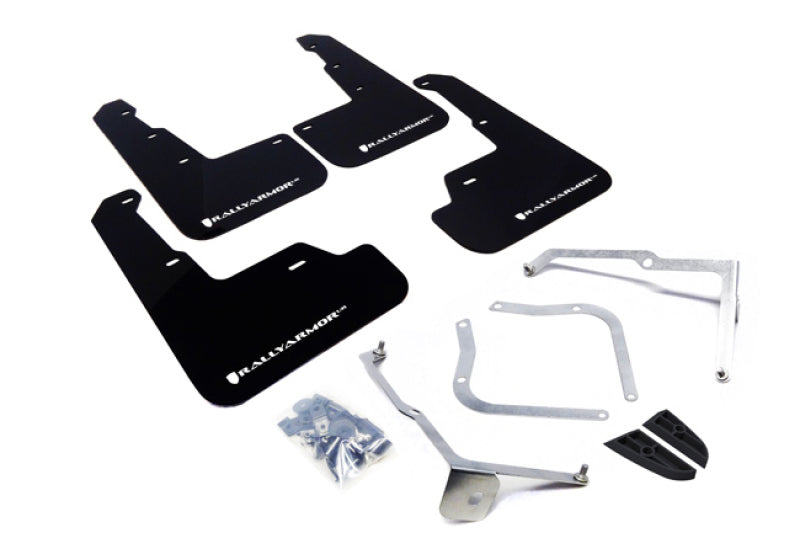 Rally Armor 15-21 Subaru WRX/STI (Sedan ONLY) Black UR Mud Flap w/ White Logo - Body & Protection