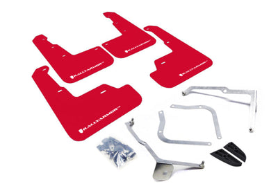Rally Armor 15-21 Subaru WRX/STI (Sedan ONLY) Red UR Mud Flap w/ White Logo - Body & Protection