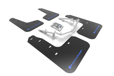 Rally Armor 17-21 Honda Civic EX / EX-L / LX (Hatchback) Black UR Mud Flap Blue Logo - Body & Protection