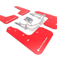 Rally Armor 17-21 Honda Civic EX / EX-L / LX (Hatchback) Red UR Mud Flap White Logo - Body & Protection