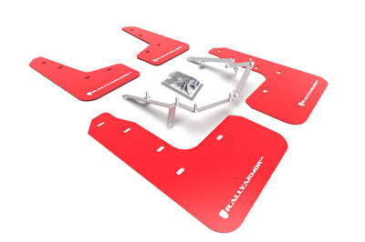 Rally Armor 17-21 Honda Civic EX / EX-L / LX (Hatchback) Red UR Mud Flap White Logo - Body & Protection