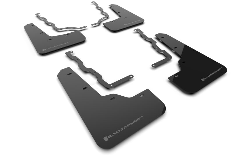 Rally Armor 20-22 Ford Puma ST Black Mud Flap w/ Grey Logo - Body & Protection