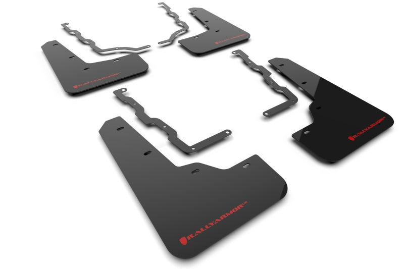 Rally Armor 20-22 Ford Puma ST Black Mud Flap w/ Red Logo - Body & Protection