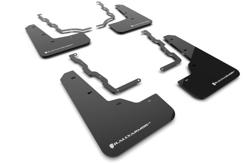 Rally Armor 20-22 Ford Puma ST Black Mud Flap w/ White Logo - Body & Protection