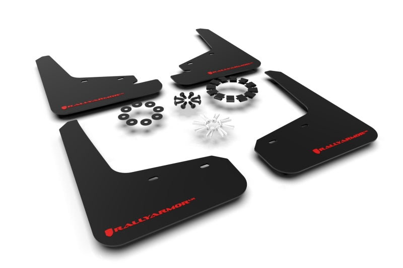Rally Armor 20-22 Tesla Model Y Black UR Mud Flap w/ Red Logo - Body & Protection