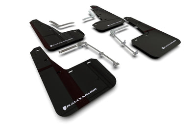 Rally Armor 20-22 Toyota GR Yaris Hatchback Black Mud Flap w/ White Logo - Body & Protection