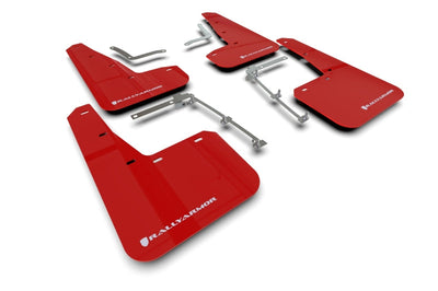Rally Armor 20-22 Toyota GR Yaris Hatchback Red Mud Flap w/ White Logo - Body & Protection