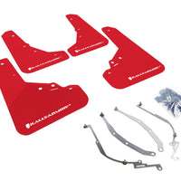 Rally Armor 2012-18 Fiat 500 (Pop/Sport/Lounge/Abarth) Red Mud Flap w/ White Logo - Body & Protection