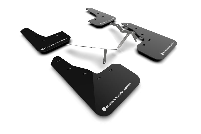 Rally Armor 2022 Honda Civic (Incl. Si/Sport/Touring) Black UR Mud Flap w/ White Logo - Body & Protection