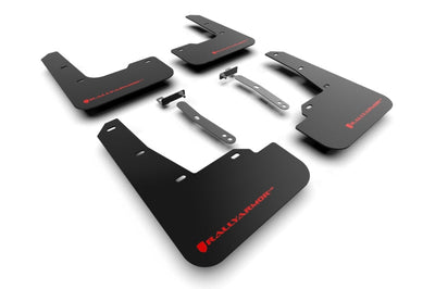 Rally Armor 2022 Hyundai Elantra N & Line Black UR Mud Flap w/ Red Logo - Body Protection