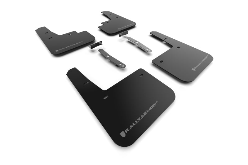 Rally Armor 2022 Hyundai Kona N Black UR Mud Flap w/ Grey Logo - Body & Protection